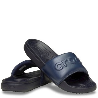 Ανδρικές Σαγιονάρες & Παντόφλες 211432-410-Crocs All Day Slide M Αδιάβροχο Eco-Leather Μπλέ CROCS