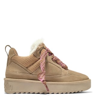 Γυναικεία Sneakers DFSH375009-NORDIC Δέρμα Καστόρι Μπεζ D.FRANKLIN