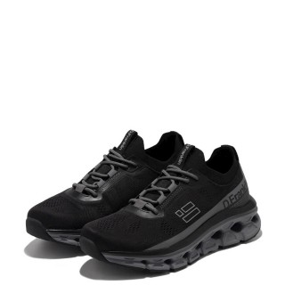 Γυναικεία Sneakers DFSH401001-AERO Ελαστικό Ύφασμα Μαύρο D.FRANKLIN