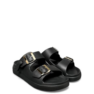 Γυναικείες Παντόφλες DFSH413001-GOLD-VIBE FOAM 2 BUCKLES EVA Μαύρο D.FRANKLIN