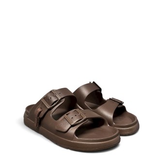 Ανδρικές Σαγιονάρες & Παντόφλες DFSH413004-BROW-VIBE FOAM 2 BUCKLES EVA Καφέ D.FRANKLIN