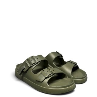 Ανδρικές Σαγιονάρες & Παντόφλες DFSH413004-OILG-VIBE FOAM 2 BUCKLES EVA Χακί D.FRANKLIN