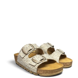 Γυναικείες Παντόφλες 100045922010 Ύφασμα Μπεζ EASYWALK