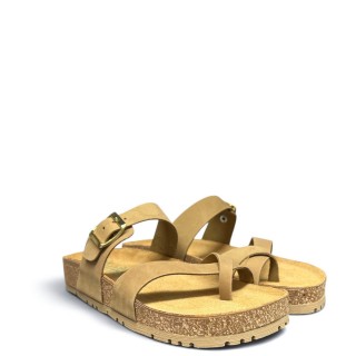 Γυναικείες Παντόφλες 100045939024 Δέρμα Τάουπε EASYWALK