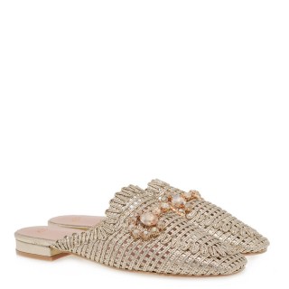 Γυναικεία Mules U439W0811L46 Eco-Leather Πλατίνα EXE