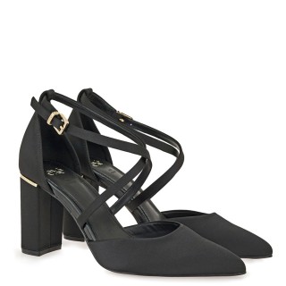 Γυναικείες Γόβες V17002884049 Σατέν Μαύρο EXE Γυναικείες Γόβες V17002884049 Σατέν Μαύρο EXE