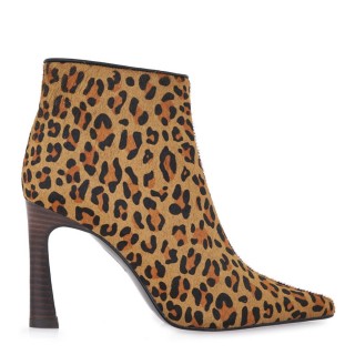 Γυναικεία Μποτάκια V37009095869 Δέρμα Pony Skin Λεοπάρ EXE