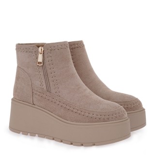 Γυναικεία Μποτάκια V371S5113585 Eco-Suede Μπεζ EXE
