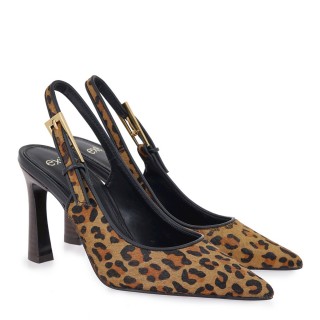 Γυναικείες Γόβες V47008415869 Δέρμα Pony Skin Λεοπάρ EXE