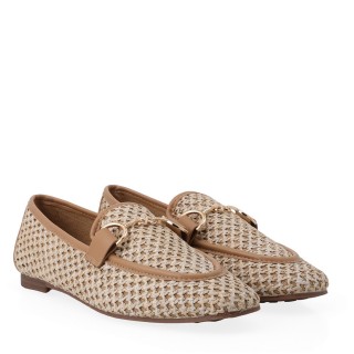 Γυναικεία Μοκασίνια & Loafers W171S91214A8 Ψάθα Μπεζ EXE