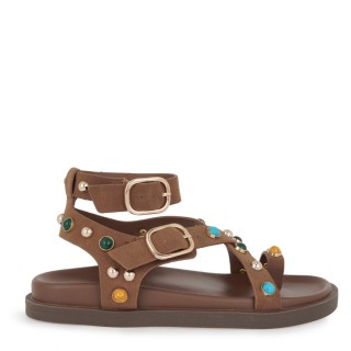 Γυναικεία Πέδιλα W460J1851919 Nubuck Camel EXE