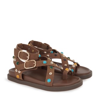 Γυναικεία Πέδιλα W460J1851919 Nubuck Camel EXE
