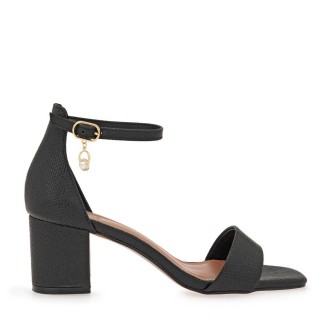 Γυναικεία Πέδιλα W47008484006 Eco-Leather Φίδι Μαύρο EXE