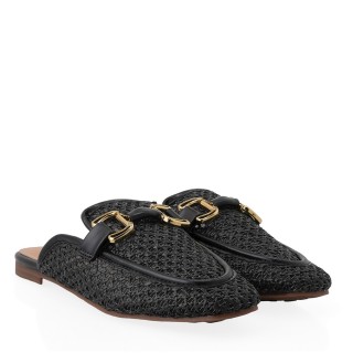 Γυναικεία Mules W471S9211H23 Ψάθα Μαύρο EXE
