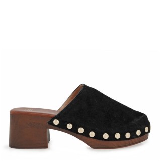 Γυναικεία Mules W485L7013004 Δέρμα Καστόρι Μαύρο EXE