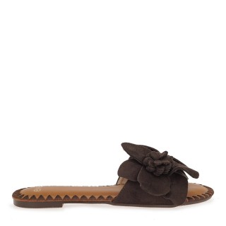 Γυναικείες Παντόφλες W485L9221504 Eco-Suede Καφέ EXE
