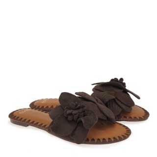 Γυναικείες Παντόφλες W485L9221504 Eco-Suede Καφέ EXE