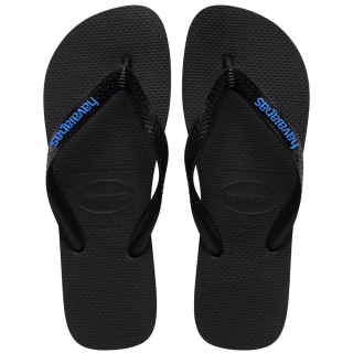 Ανδρικές Σαγιονάρες & Παντόφλες 4108555-3983-H. LOGO FILETE Σιλικόνη Μαύρο-Μπλέ HAVAIANAS