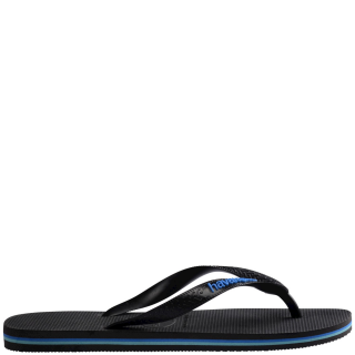 Ανδρικές Σαγιονάρες & Παντόφλες 4108555-3983-H. LOGO FILETE Σιλικόνη Μαύρο-Μπλέ HAVAIANAS