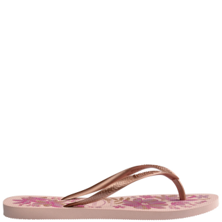 Γυναικείες Παντόφλες 4132823-1184-H. SLIM ORGANIC Σιλικόνη Ροζ Χρυσό HAVAIANAS