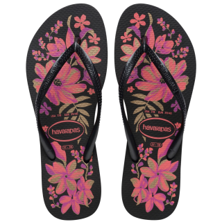 Γυναικείες Παντόφλες 4132823-2718-H. SLIM ORGANIC Σιλικόνη Μαύρο HAVAIANAS