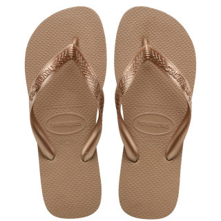 Γυναικείες Παντόφλες 4137428-3581-HAV. TOP TIRAS Σιλικόνη Ροζ Χρυσό HAVAIANAS