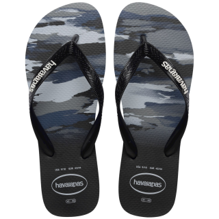 Ανδρικές Σαγιονάρες & Παντόφλες 4141398-4058-HAV. TOP CAMU Σιλικόνη Μαύρο HAVAIANAS