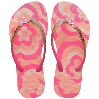 4146976-3128-KIDS SLIM GLITTER TRENDY Σιλικόνη-Glitter Ροζ HAVAIANAS