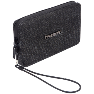 Γυναικεία Πορτοφόλια 4147273-0090-HAV. MINI BAG GLITTER Σιλικόνη-Glitter Μαύρο HAVAIANAS