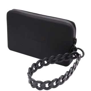 Γυναικεία Πορτοφόλια 4150178-0090-HAV. MINI BAG CHAINS CHROME Σιλικόνη Μαύρο HAVAIANAS