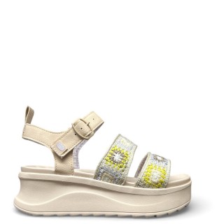 Γυναικείες Πλατφόρμες 43200-0NK-DELRAY BUCKLE COTTAGE CROCHET Δέρμα-Δαντέλα Φυσικό HEY DUDE