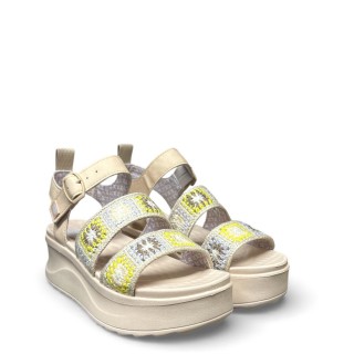 Γυναικείες Πλατφόρμες 43200-0NK-DELRAY BUCKLE COTTAGE CROCHET Δέρμα-Δαντέλα Φυσικό HEY DUDE