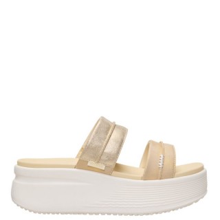 Γυναικείες Πλατφόρμες 45256-9JU-AUSTIN SLIDE CLASSIC Αδιάβροχο Eco-Leather Χρυσό HEY DUDE