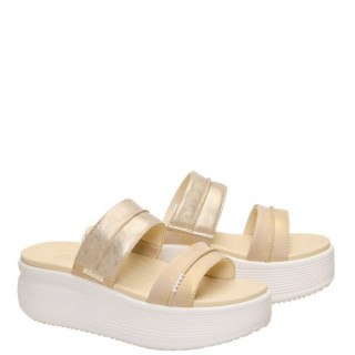 Γυναικείες Πλατφόρμες 45256-9JU-AUSTIN SLIDE CLASSIC Αδιάβροχο Eco-Leather Χρυσό HEY DUDE