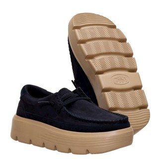 Γυναικεία Casual Παπούτσια 45543-001-Austin Edge Ox Nubuck Δέρμα Nubuck Μαύρο HEY DUDE