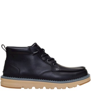 Ανδρικά Μποτάκια 45878-0C4-FLINT BOOT Δέρμα Μαύρο HEY DUDE