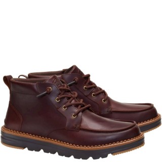 Ανδρικά Μποτάκια 45878-2ON-FLINT BOOT Δέρμα Κονιάκ HEY DUDE