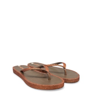 Γυναικείες Παντόφλες 52202 Σιλικόνη-Glitter Μπρονζέ HOT SAND