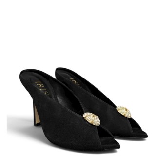 Γυναικεία Mules BELISSIMA Δέρμα Καστόρι Μαύρο IRIS