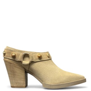 Γυναικεία Mules TATY-106 Δέρμα Καστόρι Μπεζ IRIS