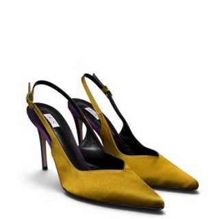 Γυναικείες Γόβες VESPER Σατέν Λαδί IRIS