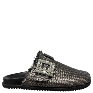 Γυναικεία Mules K-10932 Δέρμα Ατσαλί KEYS