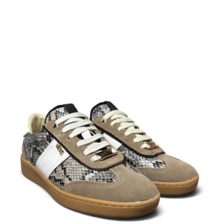 Γυναικεία Sneakers K-13114 Δέρμα Καστόρι-Δέρμα Φίδι Μπεζ KEYS