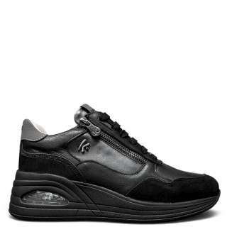 Γυναικεία Sneakers K-13610 Δέρμα-Δέρμα Καστόρι Μαύρο KEYS