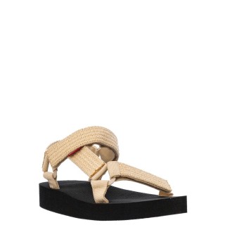 Γυναικεία Πέδιλα 233029-726-CADYS-LOW Ψάθα Μπεζ LEVIS