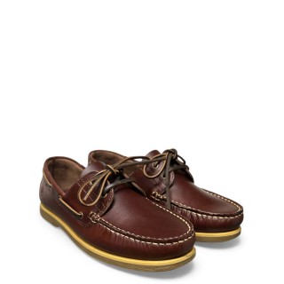 Ανδρικά Boat Shoes 102268818-NAVIGATOR Δέρμα Κονιάκ LUMBERJACK