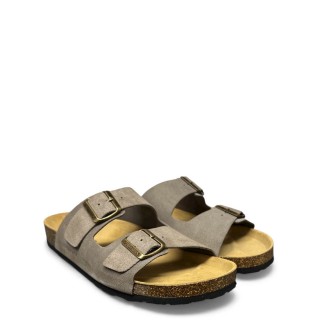 Ανδρικές Σαγιονάρες & Παντόφλες 102268883-FLINT Δέρμα Καστόρι Πούρο LUMBERJACK