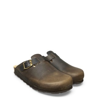 Γυναικεία Mules 102269239-JOLIE Δέρμα Καφέ LUMBERJACK