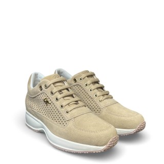 Γυναικεία Sneakers 102269306-RAUL Δέρμα Καστόρι Μπεζ LUMBERJACK