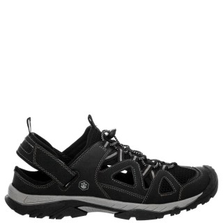 Ανδρικά Πέδιλα SMI5206-002-Z55-HOOVER Ύφασμα-Eco-Leather Μαύρο LUMBERJACK